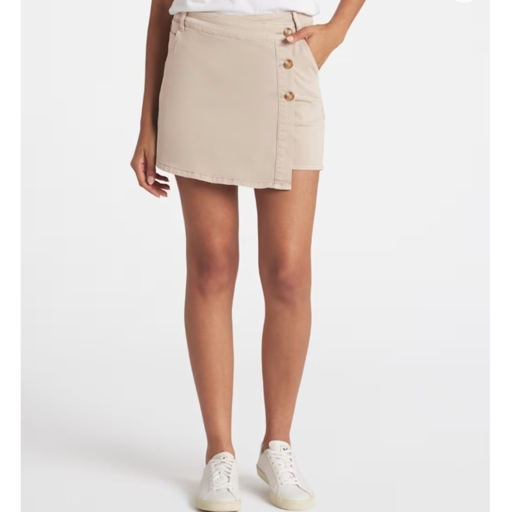 Tribal Skort Women's Size 12 Khaki Button Front Pockets‎ Casual Everyday